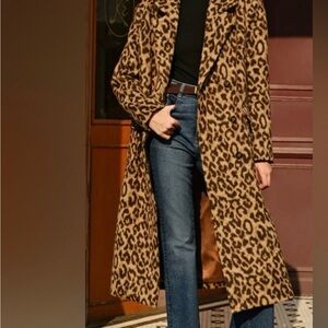 Leopard Print Long Coat